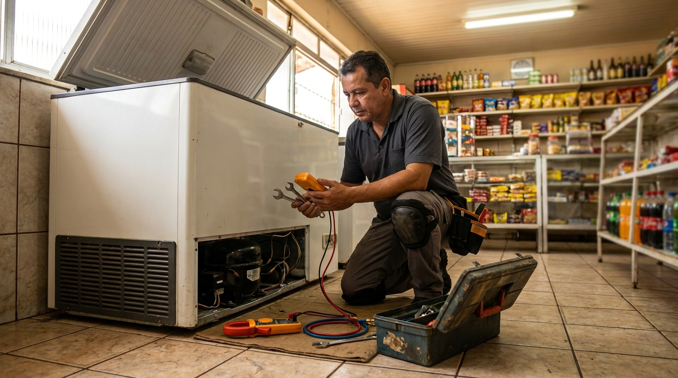 Técnico de conserto de freezer em residência em São José dos Campos‑SP